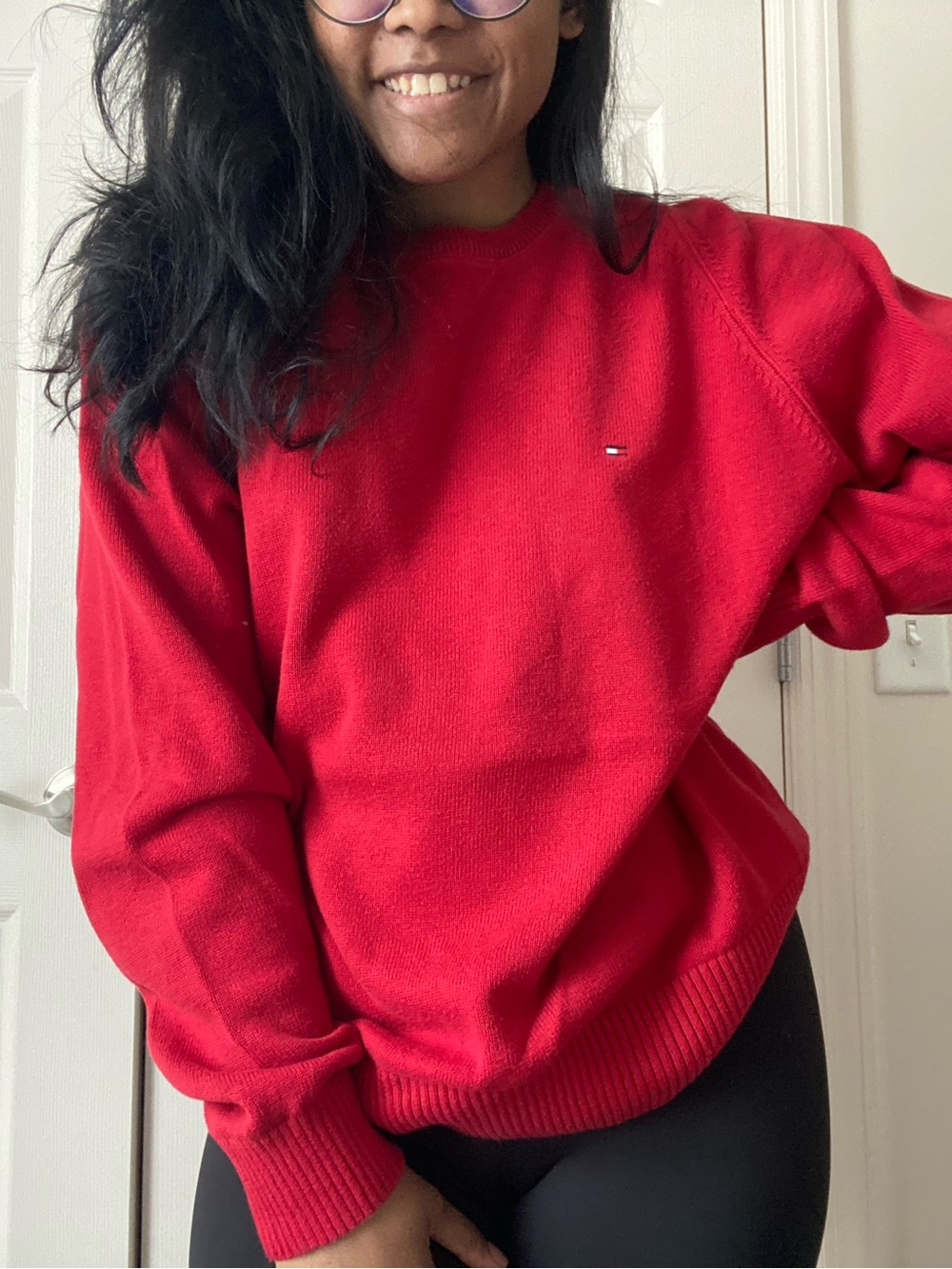 Tommy Hilfiger Red Crewneck Sweater - Women's Classic